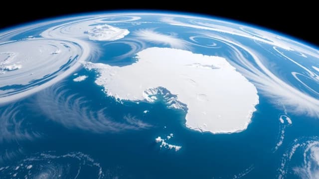 Antarktis från rymden visar kontinentens hemliga sida