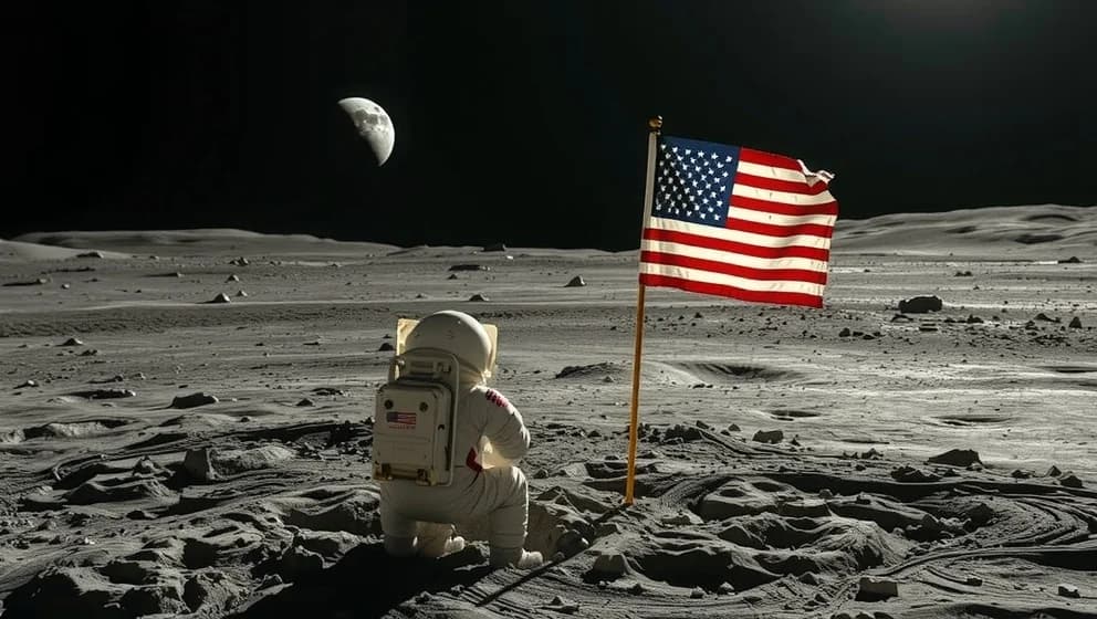 Astronaut på månen vägen till stjärnorna