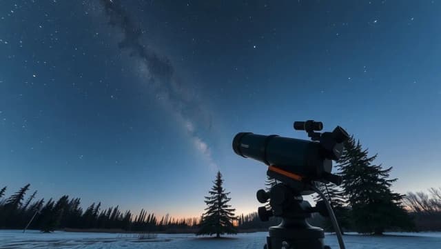 Teleskop juldagen 2021 när universum närmade sig jorden